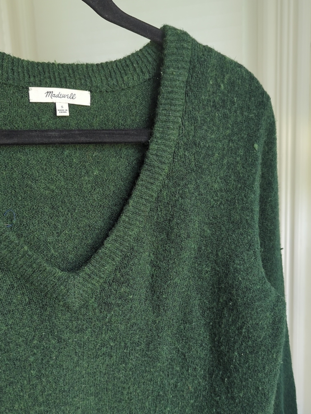 Madewell - Dark Green V-Neck Sweater - Picture 7 of 10